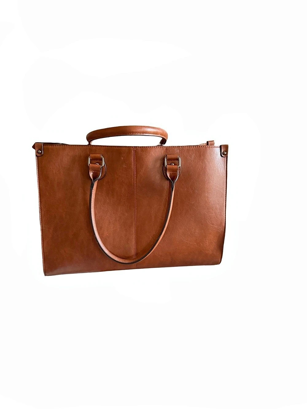 Brown Leather-Look Tote